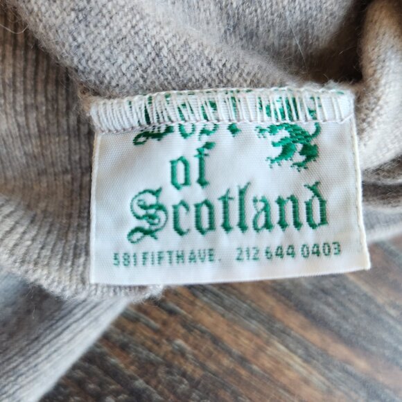 Vintage Best of Scotland 100% Pure Cashmere 1-Ply Crew Neck Sweater Gray - Picture 6 of 11